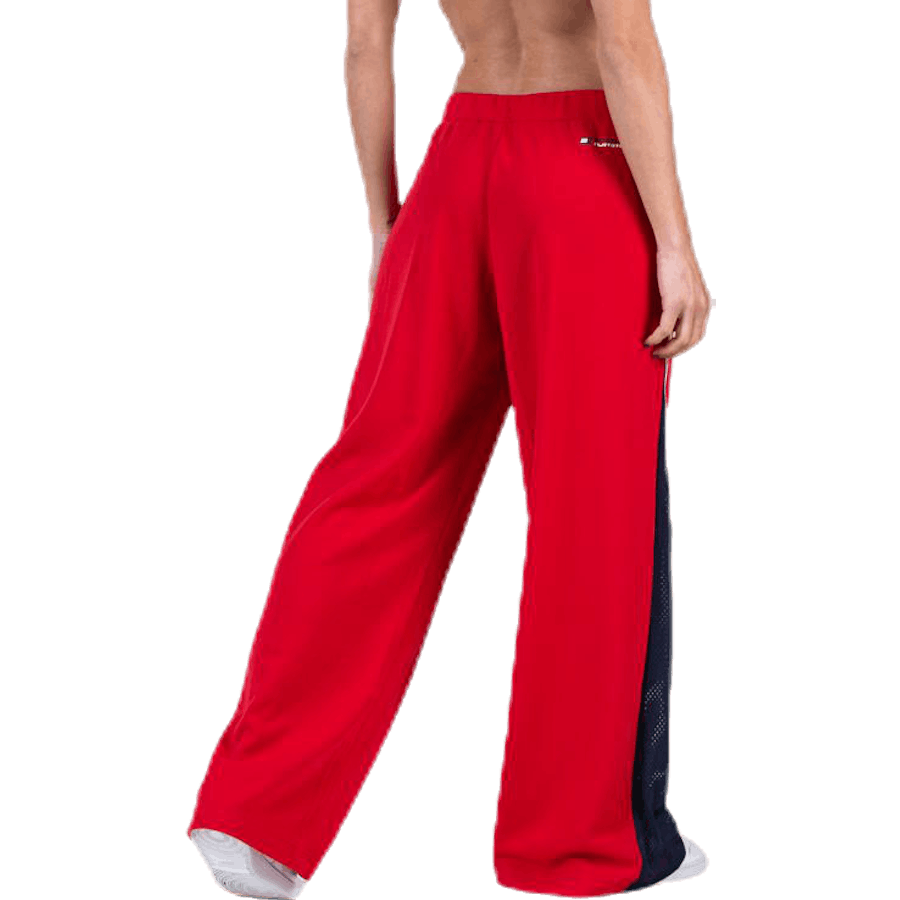 Pantalon évasé à bande drapeau rouge