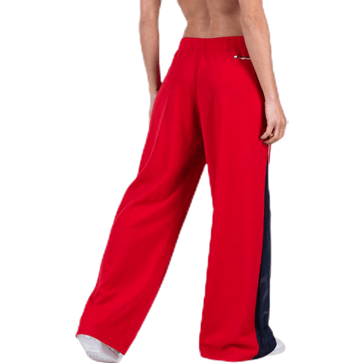 Pantalon évasé à bande drapeau rouge