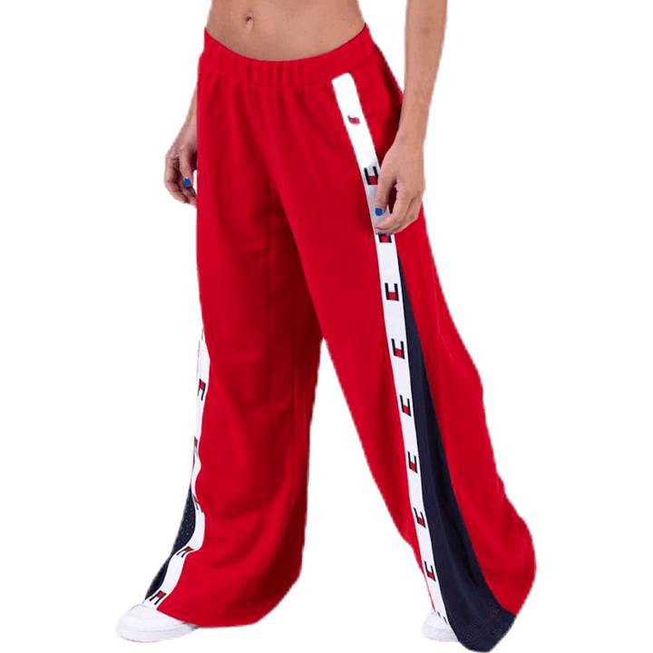 Pantalon évasé à bande drapeau rouge