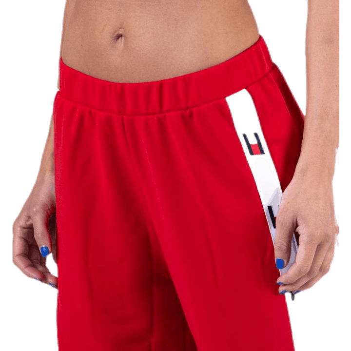 Pantalon évasé à bande drapeau rouge