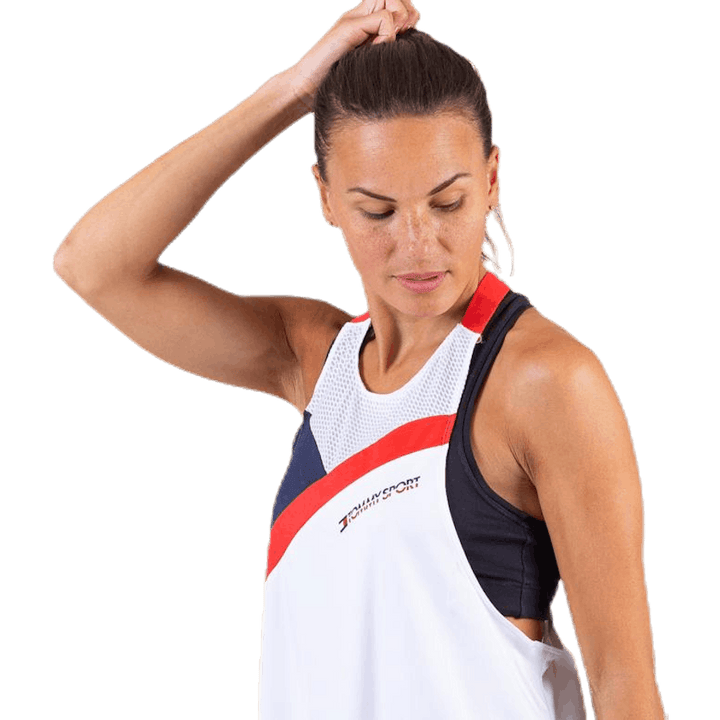 Débardeur col montant bloqué avec logo blanc