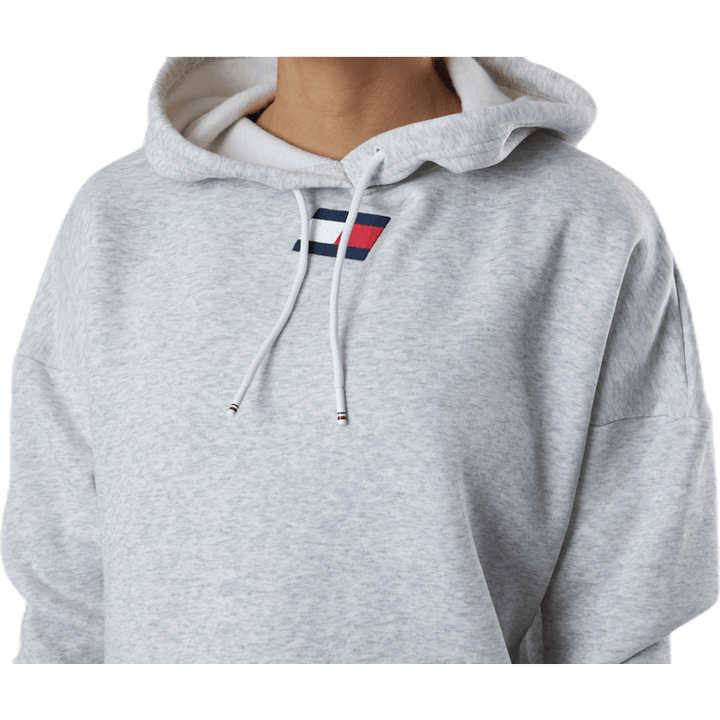 Cropped Hoody Flag Logo Grey