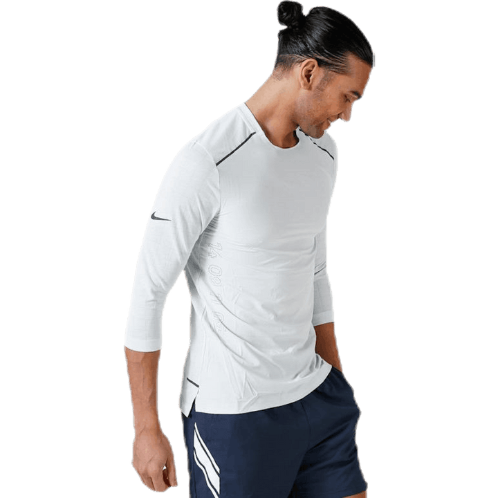 Tech Pack Rise 3QTR Top Blanc/Gris