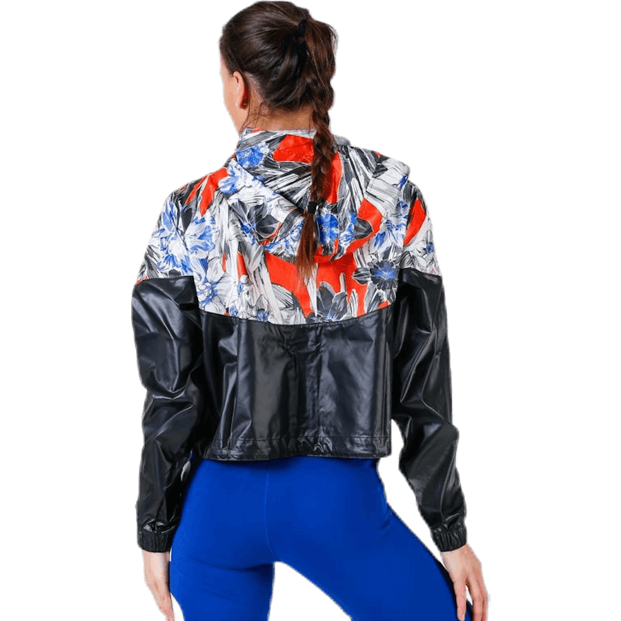 Hyper AOP Crop Jacket White/Black