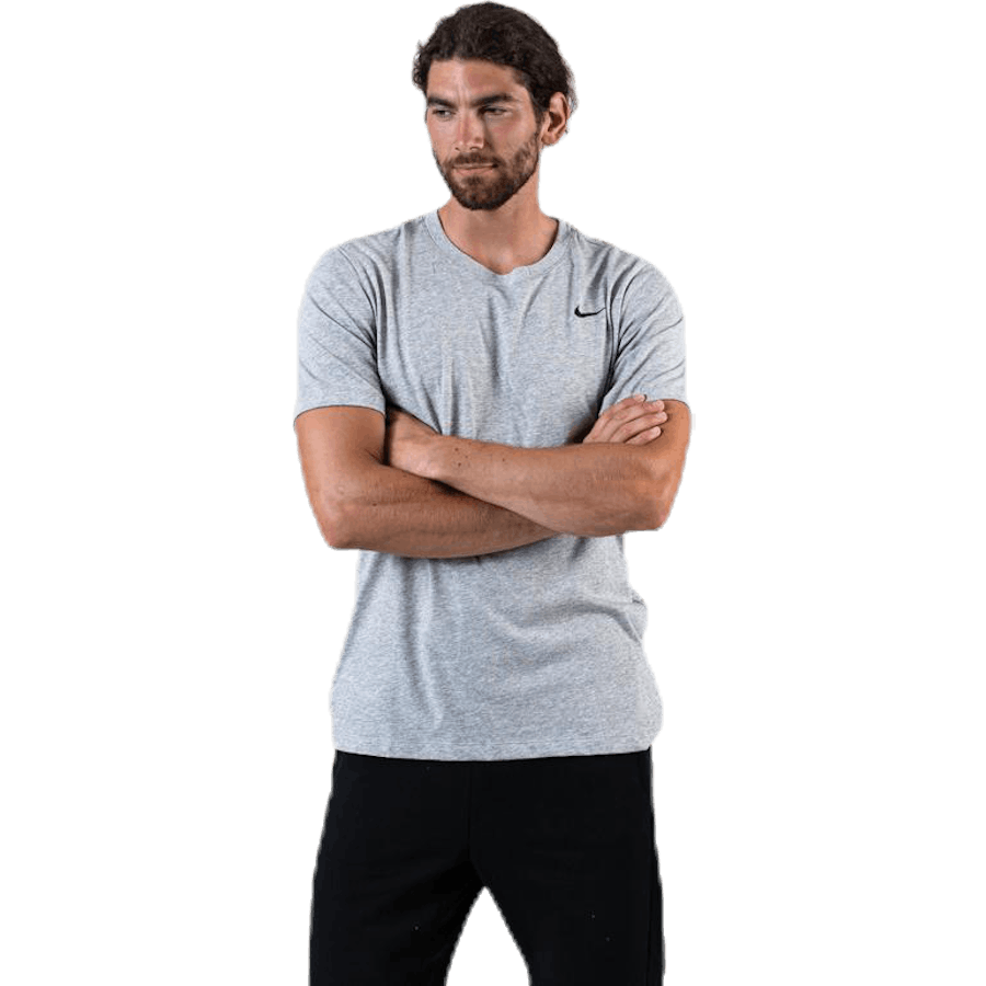 T-shirt d'entraînement Dri-FIT pour homme, gris chiné/noir
