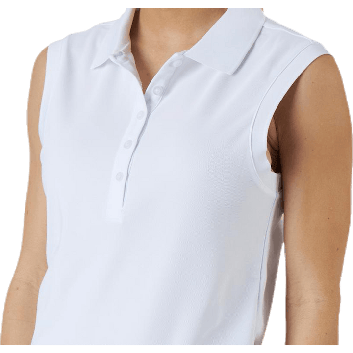 Sleeveless Polo White