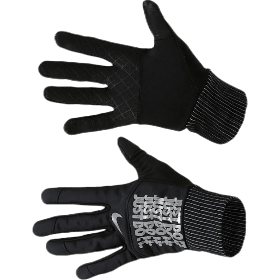 JDI Flash Shield Running Gloves Black/Silver