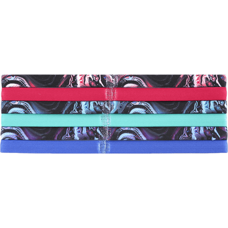 Printed Headnamds 6PK Black/Red