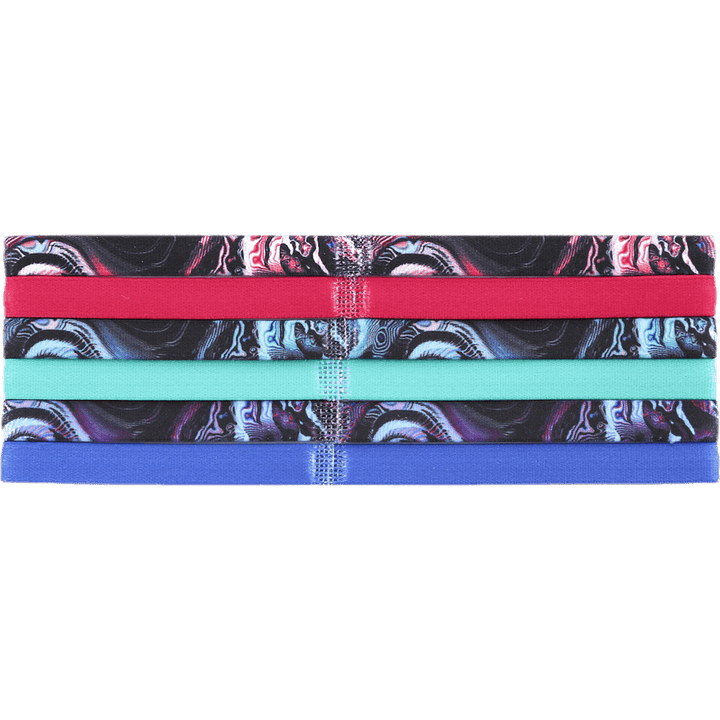 Printed Headnamds 6PK Black/Red