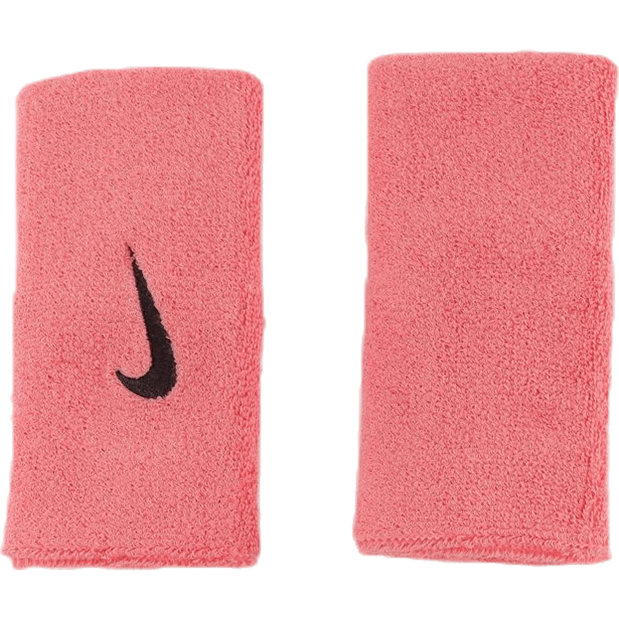 Swoosh Doublewide Wristbands Pink/Grey