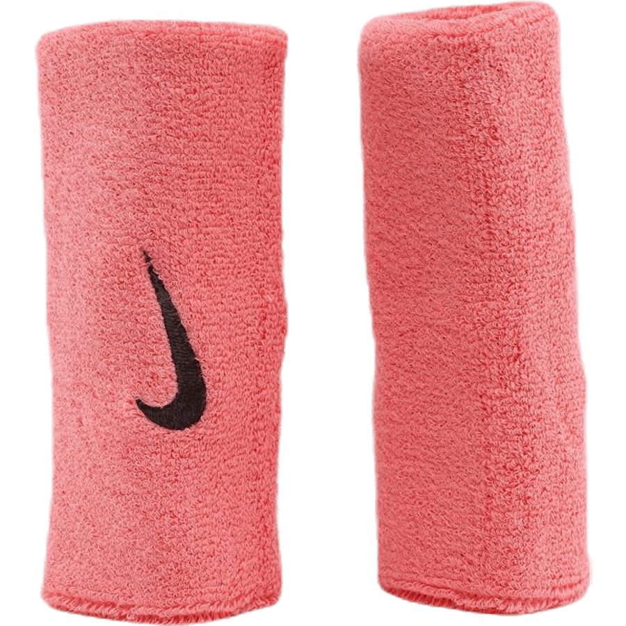 Swoosh Doublewide Wristbands Pink/Grey
