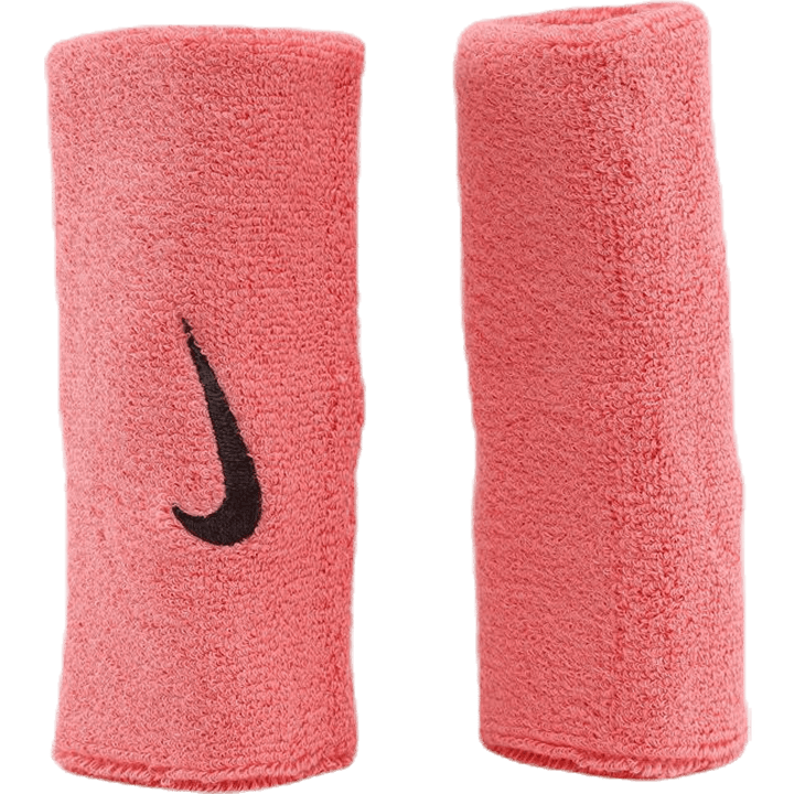 Swoosh Doublewide Wristbands Pink/Grey