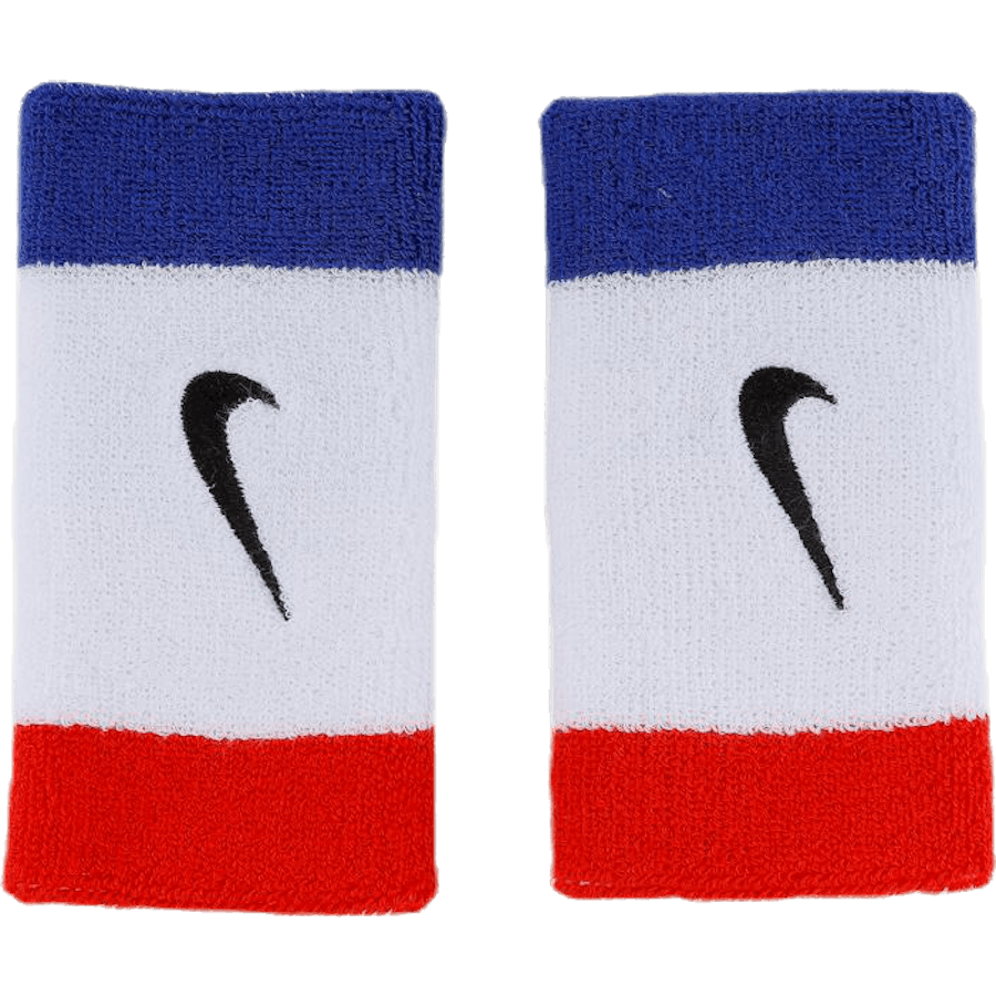 Swoosh Doublewide Wristbands Black/Red