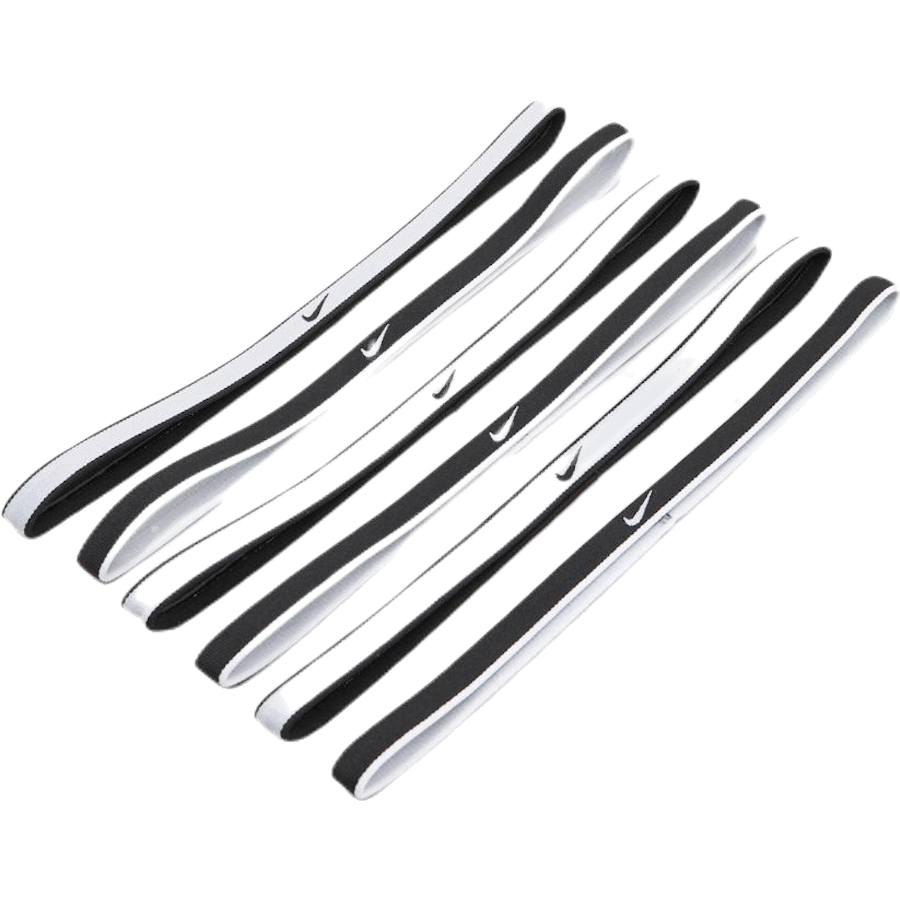 Tipped Swoosh Sport Headband 6Pkt 2.0 White/Black