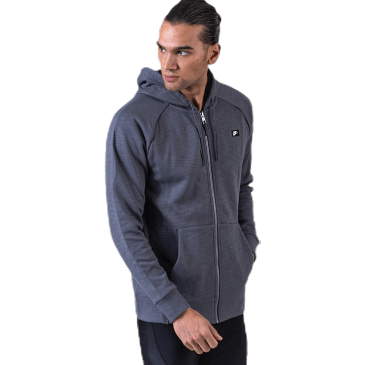 Optic Hoodie Full-Zip Grey