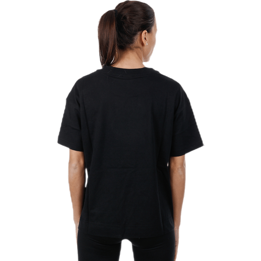 NSW Crop Top Metallic Schwarz