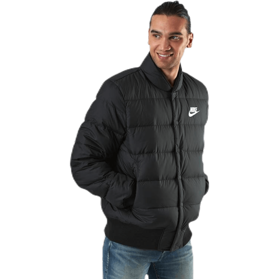Down Fill Bomber Jacket White/Black