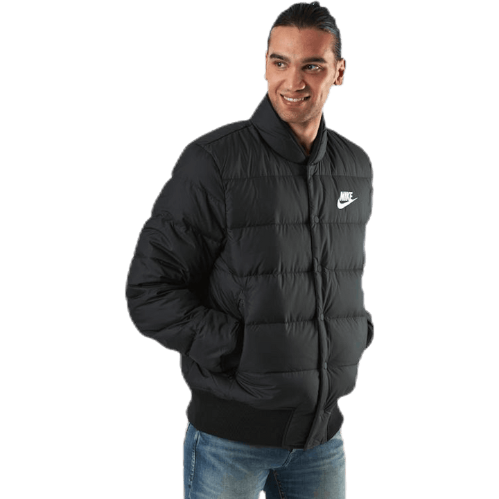 Down Fill Bomber Jacket White/Black