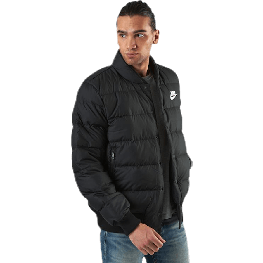 Down Fill Bomber Jacket White/Black