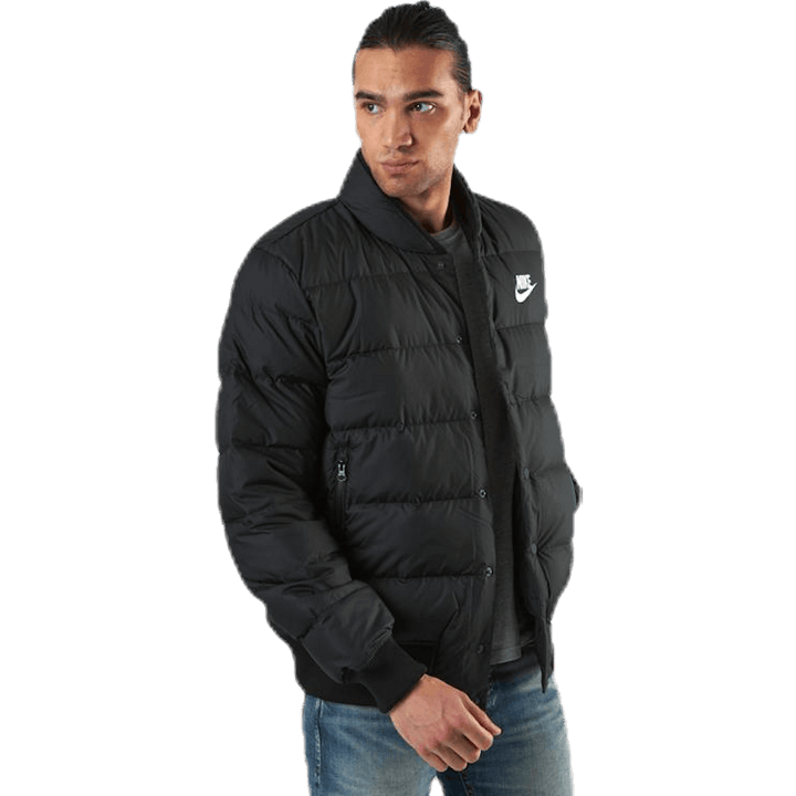 Down Fill Bomber Jacket White/Black