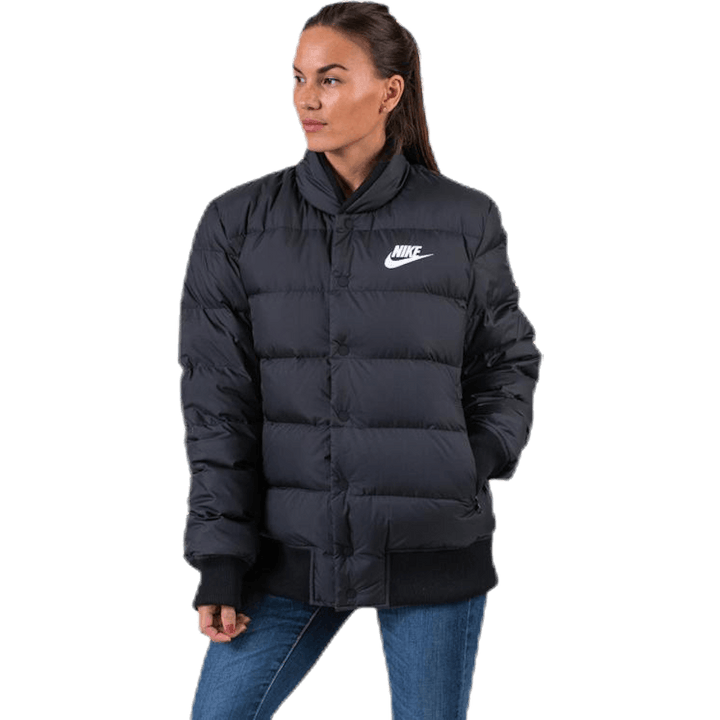 Down Fill Bomber Jacket White/Black