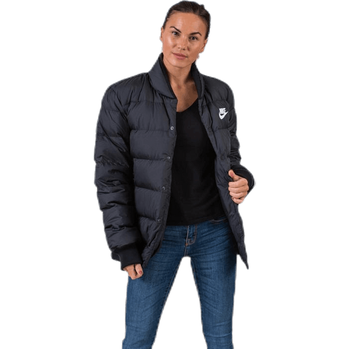 Down Fill Bomber Jacket White/Black