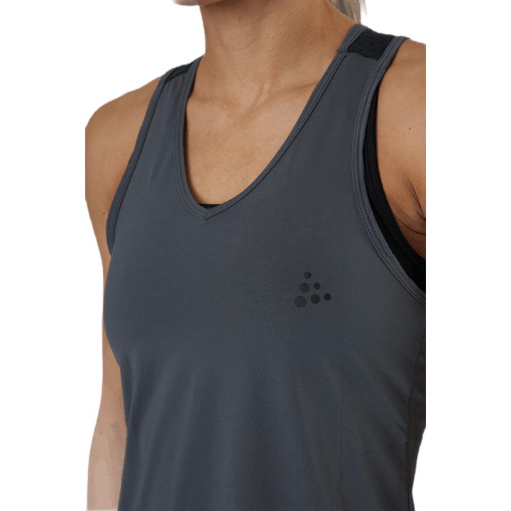 ADV Charge Perforated Singlet Black/Grey
