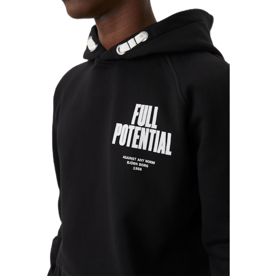 Jr Borg Sport Hoodie Schwarz