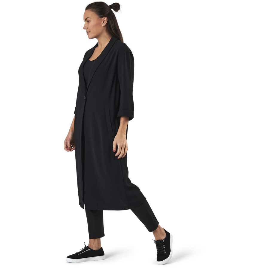 Bertha 3/4 Coatigan lungo nero