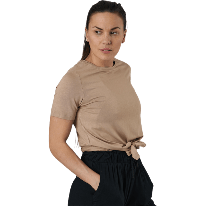Neora Ss Tie Tee Beige