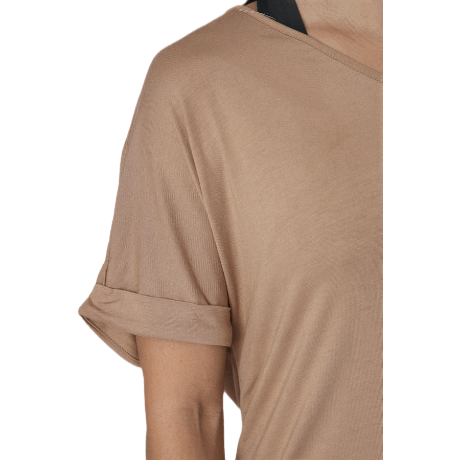 Neora Ss Fold Up Dress Beige