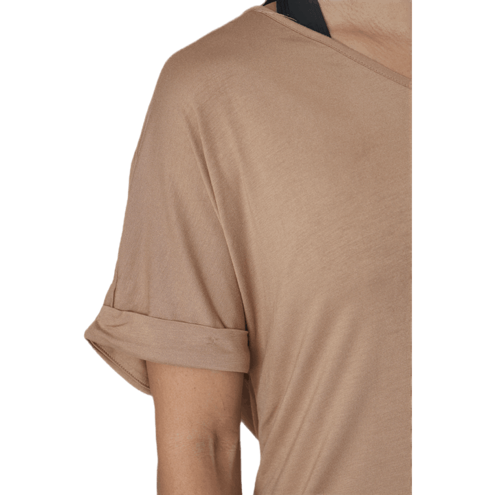 Neora Ss Fold Up Dress Beige