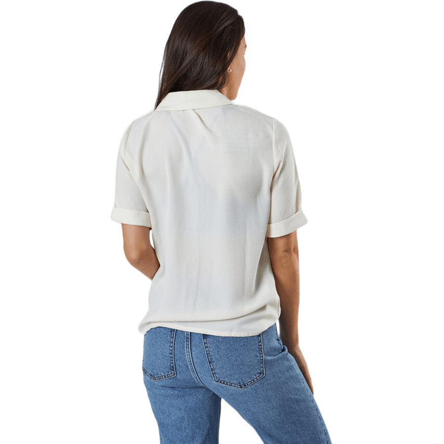 Sky S/S Shirt Solid Wvn White