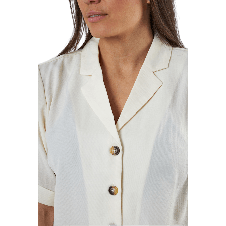 Sky S/S Shirt Solid Wvn White