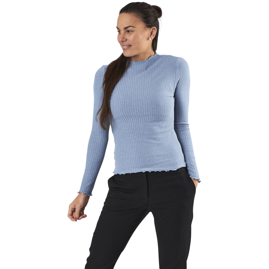 Emma L/S Hochgeschlossenes Top Jrs Beige
