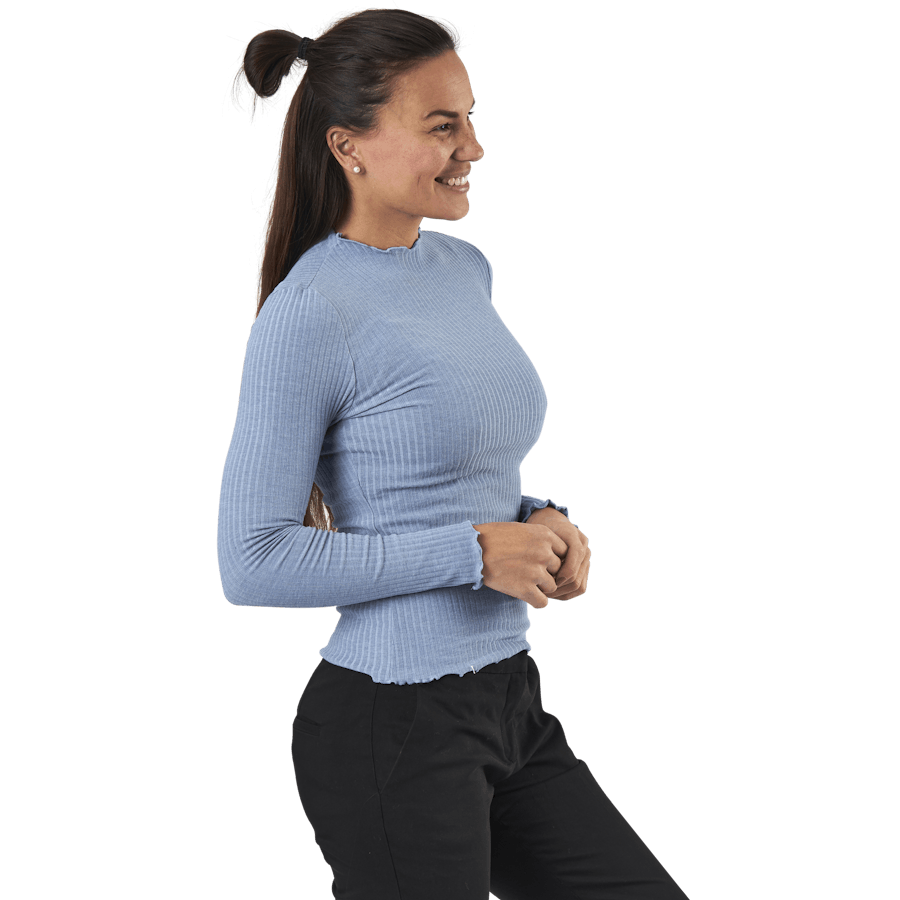 Emma L/S Hochgeschlossenes Top Jrs Beige