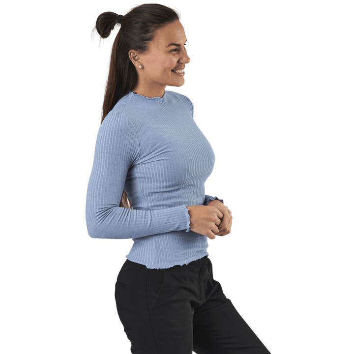 Emma L/S Hochgeschlossenes Top Jrs Beige