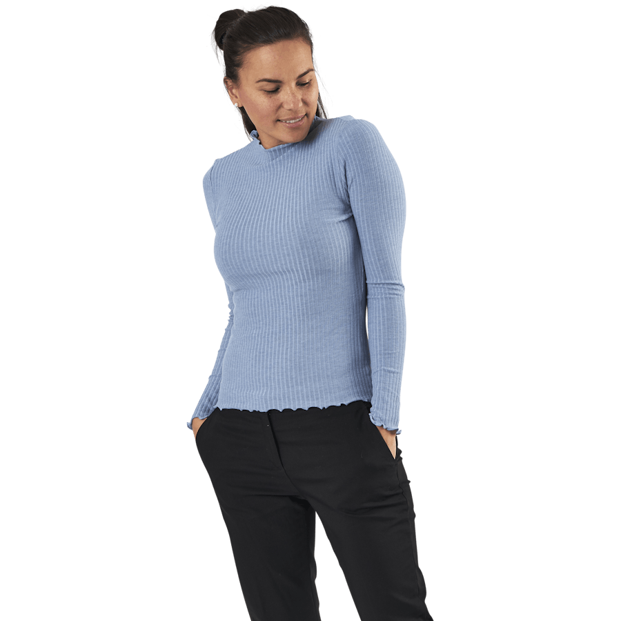 Emma L/S Hochgeschlossenes Top Jrs Beige