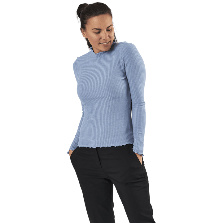 Emma L/S Hochgeschlossenes Top Jrs Beige