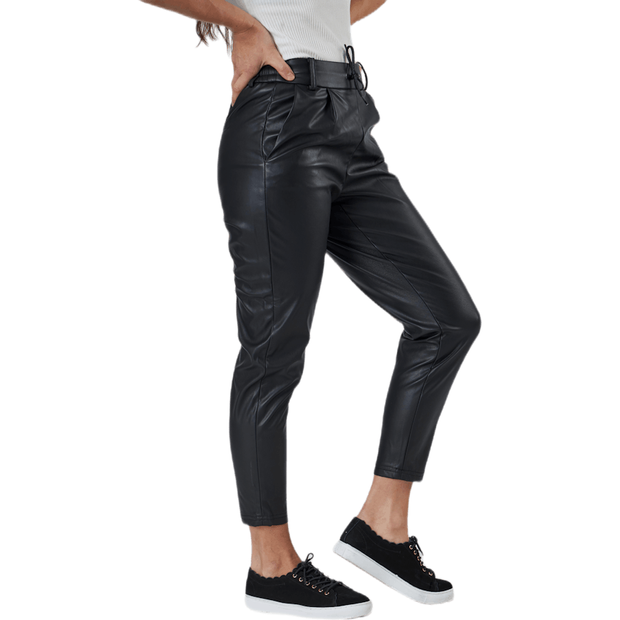 Poptrash Faux Leather Pant Black