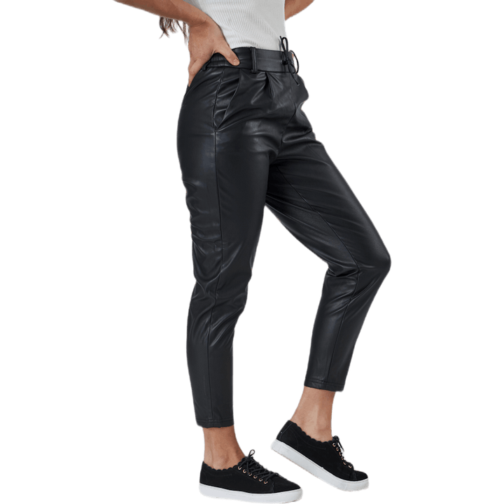 Poptrash Faux Leather Pant Black