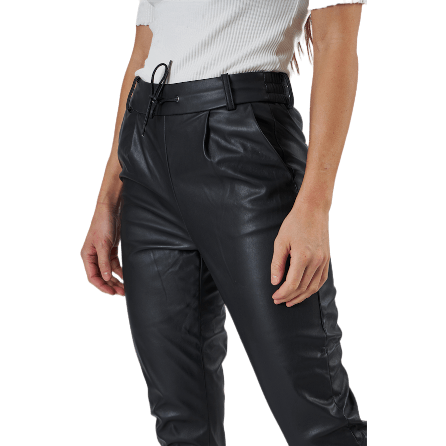Poptrash Faux Leather Pant Black