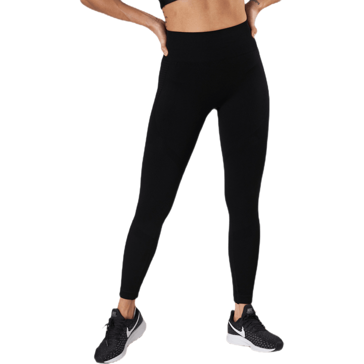 Fitness Melange Tights Schwarz