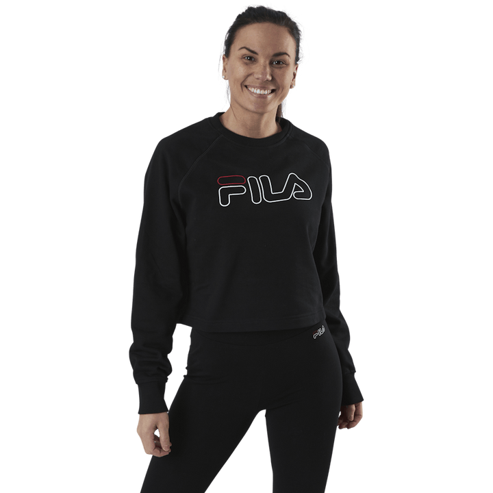 Jamina Cropped Crew Sweat Black