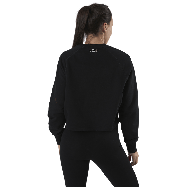 Jamina Cropped Crew Sweat Black
