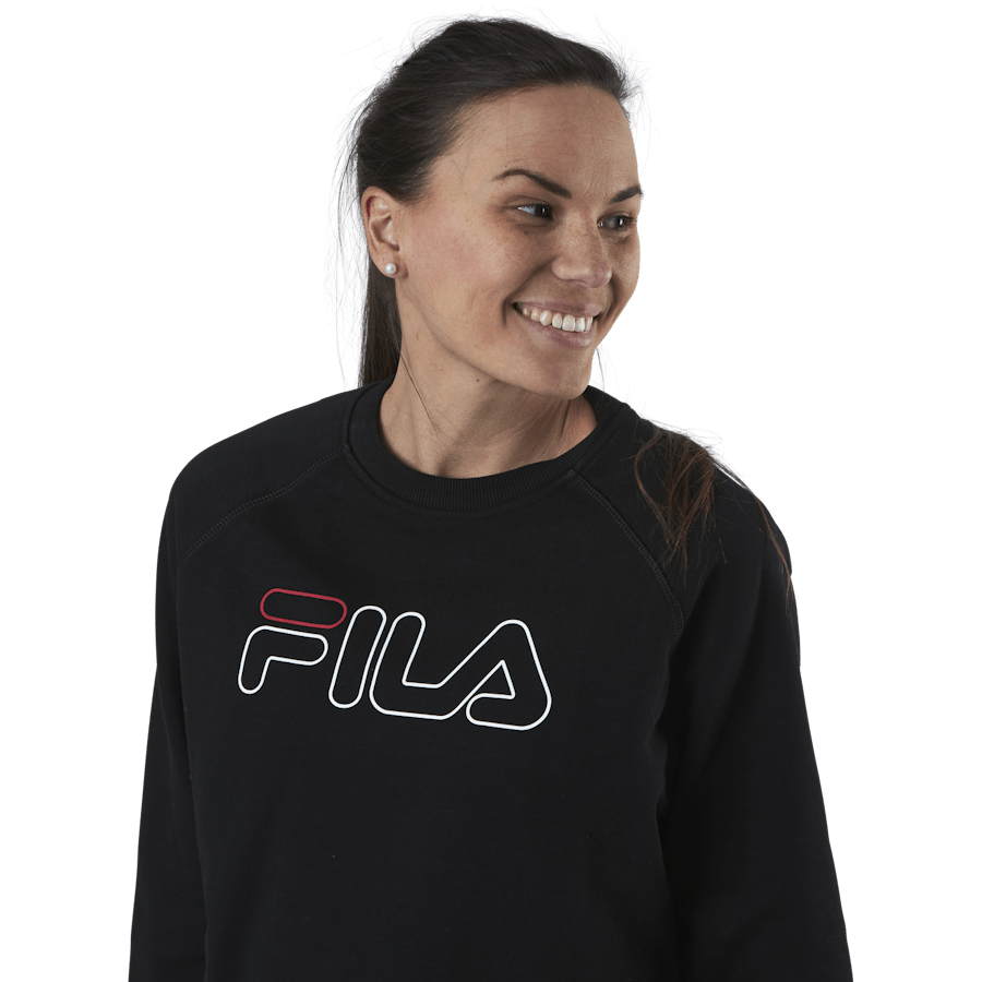 Jamina Cropped Crew Sweat Black