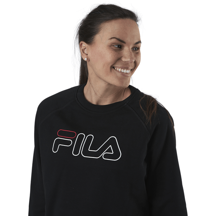 Jamina Cropped Crew Sweat Black