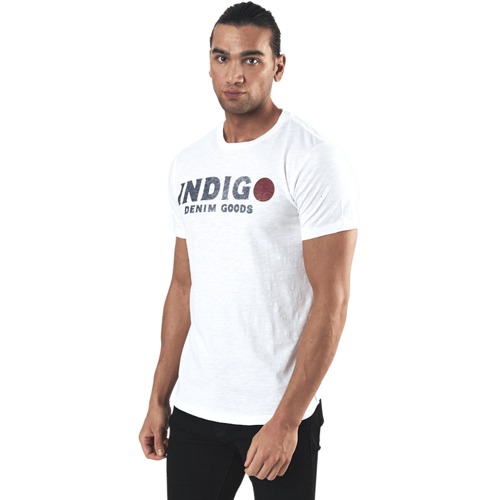 Wash Jeans Tee Ss Crew Neck White
