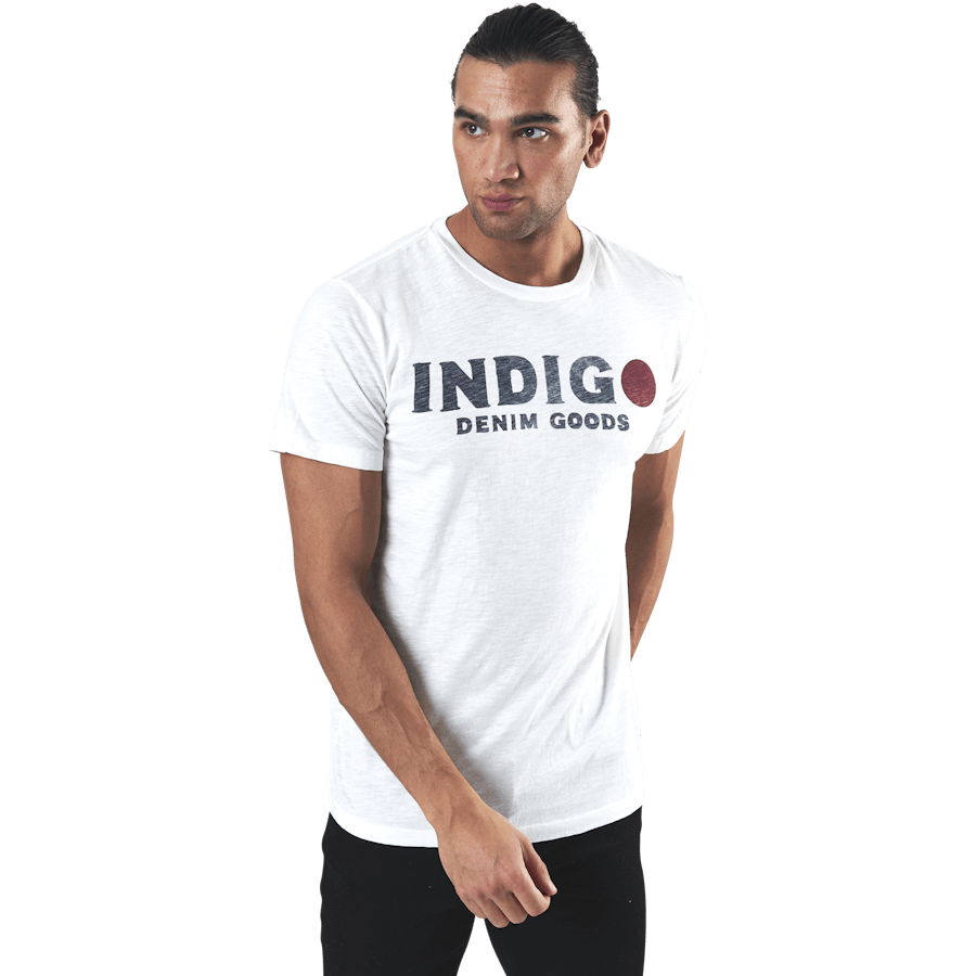 Wash Jeans Tee Ss Crew Neck White