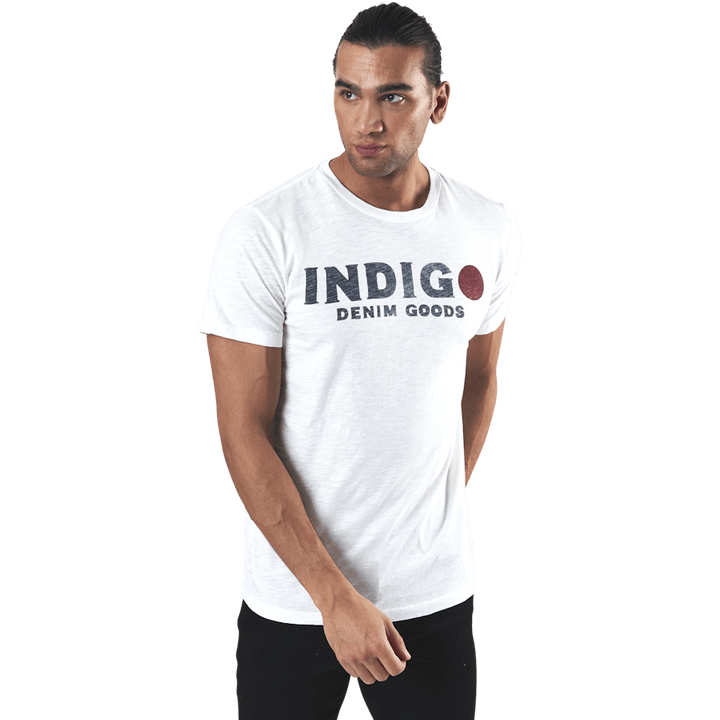 Wash Jeans Tee Ss Crew Neck White